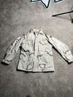 Us Army Military Jacket Adult M Short Desert Camo Parka Cold Weather Coat Flag