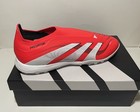New  Mens Us 14 Adidas Predator League Ll Laceless Turf Shoes Lucid Red white