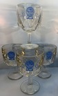 Pabst Blue Ribbon 8 5  Pitcher  4-12oz Thumbprint Goblets   7  Glass Mug pitcher