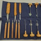 Lot Of 41 German Steel Stone Setting Gravers Engraving Tools W custom Tool Roll