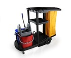 Industrial Housekeeping Janitorial Service Cart With Vinyl Bag Af08180c