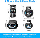 48pcs Upgraded Plastic Cord Lock Draw String Clip With Spring Toggle Stoppers