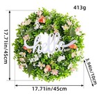 Artificial Home Hello Wreath For Front Door Or Porch  Multicolor Flower