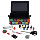 Singer Small Sewing Basket Multi Bright Dots Print  Sewing Kit Storage Organizer