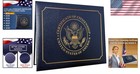 Stylish Naturalization Certificate Holder With Gold Foil Seal And Protection