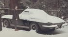 Vintage Found Photos 1964 Chevy Corvette Covered In Snow American Muscle Car