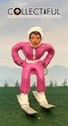 Barclay - Vintage Lead Figure   Woman Skier  rare  All Pink     