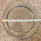Vintage Colonial Pewter Charger Plate 12  - Set Of 8 Plates