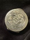 Ornate Victorian 800 Silver Pill Box Case Trinket Engraved