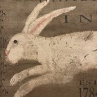 Primitive Folk Art   White Rabbit Inn Est 1784  Artist Canvas Board Sign