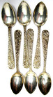 Set Of 6 S Kirk   Sons Sterling Silver 925 Demitasse Floral Spoons