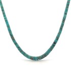 Vintage Native American Natural Blue Turquoise Heishi Bead Necklace 17 