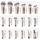 18 Pcs Professional Makeup Brush Set Synthetic Face Kabuki Kit With Travel Case