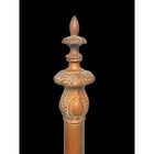 Antique Cast Brass   Iron Fireplace Andirons     30    Tall