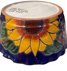 Talavera Mexican Pottery Scalloped Edge Bowl Sunflower Hand Painted Signed
