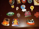 20 Vtg Hat Lapel Pins Military Moose Olympics Jerusalem Fishing Disney Us Flag