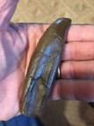 Trex Complete Tooth Fossil Replica Jurassic 4  1 2 Inches Around Curve Brown