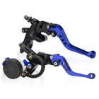 Blue Brake Clutch Levers Master Cylinder Reservoir For Suzuki Gsxr600 750 1000
