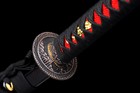 Red Damascus Folded Steel Katana Battle Ready Japenese Samurai Sword Full Tang