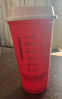 Reusable Starbucks 2019 Holiday Red Plastic Cup 16 Fl Oz Grande
