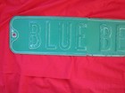 Vintage Retired  blue Bell Rd   30 X 6 Embossed Road street Sign