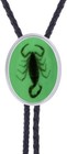Rodeo Bolo Tie Western Cowboy Black Leather Necktie New Free Ship Scorpion A4529