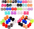 36pcs 76pcs Colorful Soft Silicone Ear Gauges Flexible Ear Skin Tunnels Earlets 