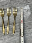 Set Of 5 Vintage Dirilyte Dirigold Regal 6 1 2  Salad Forks Gold-toned E16  1