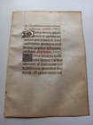 Orig Vellum Leaf  Books Of Hours  5 Initials 3 With Gold Manuscript France 1450