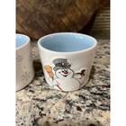 Rae Dunn Set Of 4 Frosty The Snowman Ramekins Bowls Cups 