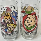 Vintage 1985 Hardees Glasses Alvin And The Chipmunks Complete Set Of 4 Tumblers