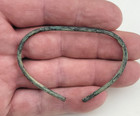 Historic Fur Trade Brass Wire C-shape Bracelet - South Dakota Arikara Artifact