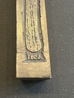 Antique Letterpress Printer   s Block Pocket Knife Illustration Small Wood Metal