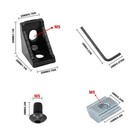 2020 Aluminum Extrusion Corner Bracket Set T Slot Corner Bracket W  Screws Nuts