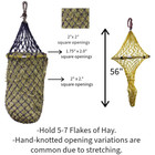 Derby Originals 48    Quik-fil Slow Feed Hanging Hay Net For Horses