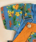 Vintage Rare Floral Colorblock Overalls Colorful Set 18m Little Miss Lana Nwt