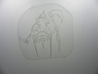 Vintage 80 s Acetate Tattoo Stencil  warrior   Good Condition 