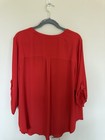 Worthington Women s Red Dress Shirt Top Long Sleeve Plus Size 2x