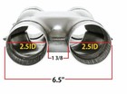 Universal Fabrication Custom Exhaust X Pipe 2 5  2-1 2