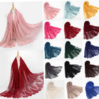 Women s Lace Scarf Hijab Maxi Shawl Head Wrap Flower Soft Cotton Muslim Scarves