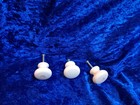 Set Of 3 Medium Project Round Painted Reclaimed White Cabinet Knobs
