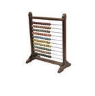 Large Vintage Mongolian Wooden Math Abacus With Painted Wooden Balls