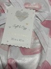 New Sweet Love Baby Blanket Pink White Hearts Sherpa 40   x30    Security Lovey Nwt
