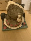 Nib 1998 Enesco My Best Friend Scottie With Checkerboard Dog Figurine