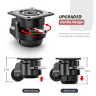 4 Pack Leveling Casters  Adjustable Heavy Duty Casters Set Of 4  Swivel Plate In