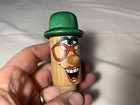 Vintage Folk Art Bottle Cork Tipsy Drunk Stopper Liquor Wine Hand Carved Wood