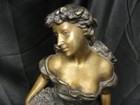 Antique 1896 Dated Hippolyte Moreau Automne Bronze Sculpture