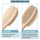 Body Back Bath Brush Shower Scrubber Soft Bristles Long Handle Double Sided