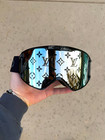 Louis Vuitton Ski Goggles Mirrored Silver Lens Black Frame Uv400 Ski snow
