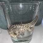 Vintage Exclusive    arthur Court   champaign Ice Bucket With Silver Alligator Wrap